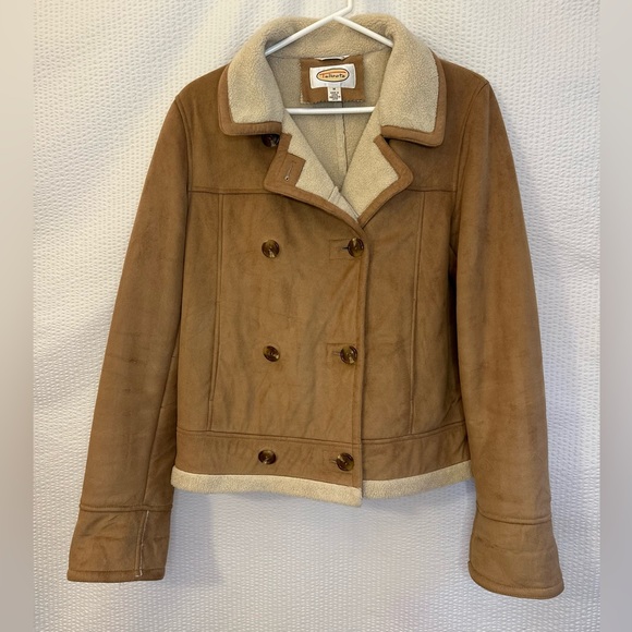 Talbots Women’s Faux Suede Sherpa Lined Winter Jacket Size: Medium - Picture 3 of 10